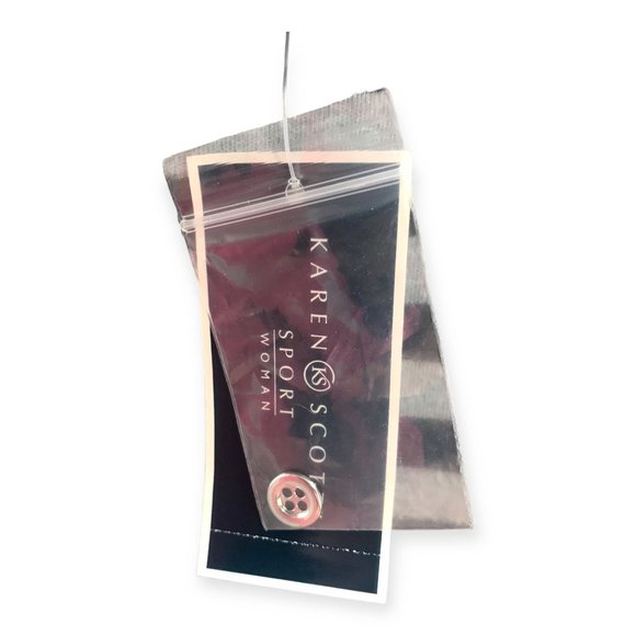 NEW! Karen Scott Woman Sport Top Wmns Sz 0X Red Black White Striped 3/4 Sleeve - Picture 4 of 5